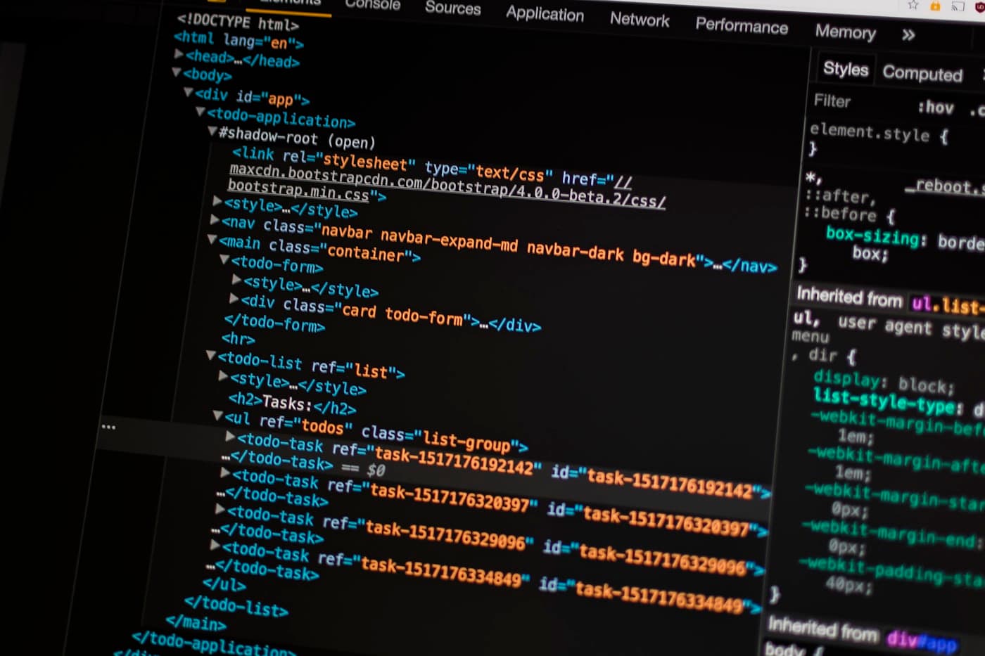 Chrome developer tools open on a screen showing the Elements, Network, and Performance panels used to measure website speed.
