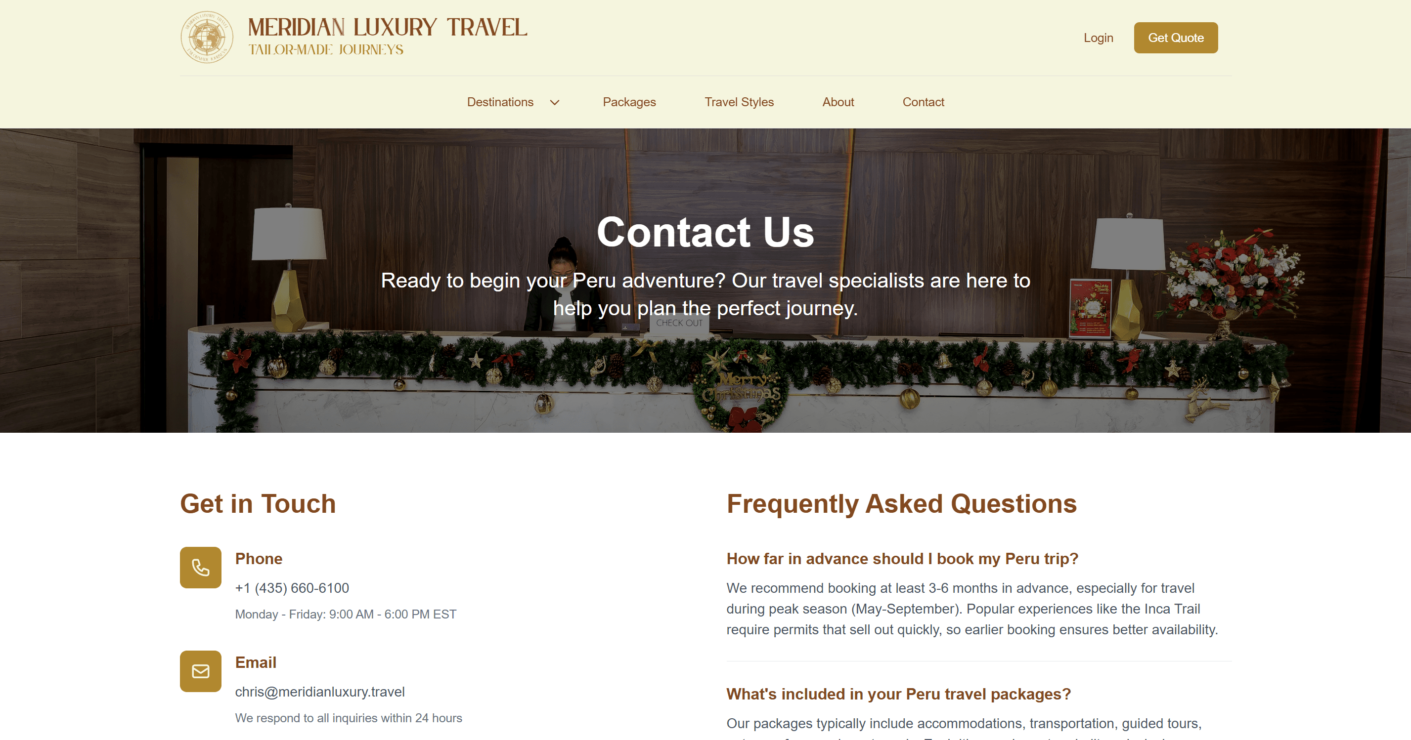 Meridian Travel Content Management